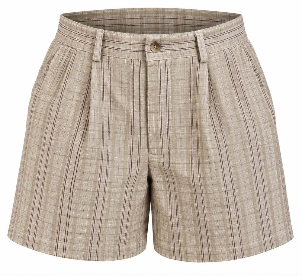 Dockers Women's Tan Striped Pleated Shorts